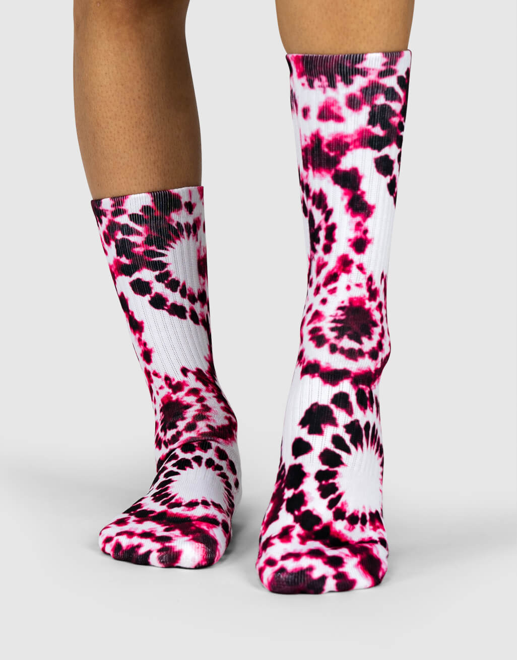 Pink Circle Tie Dye Socks