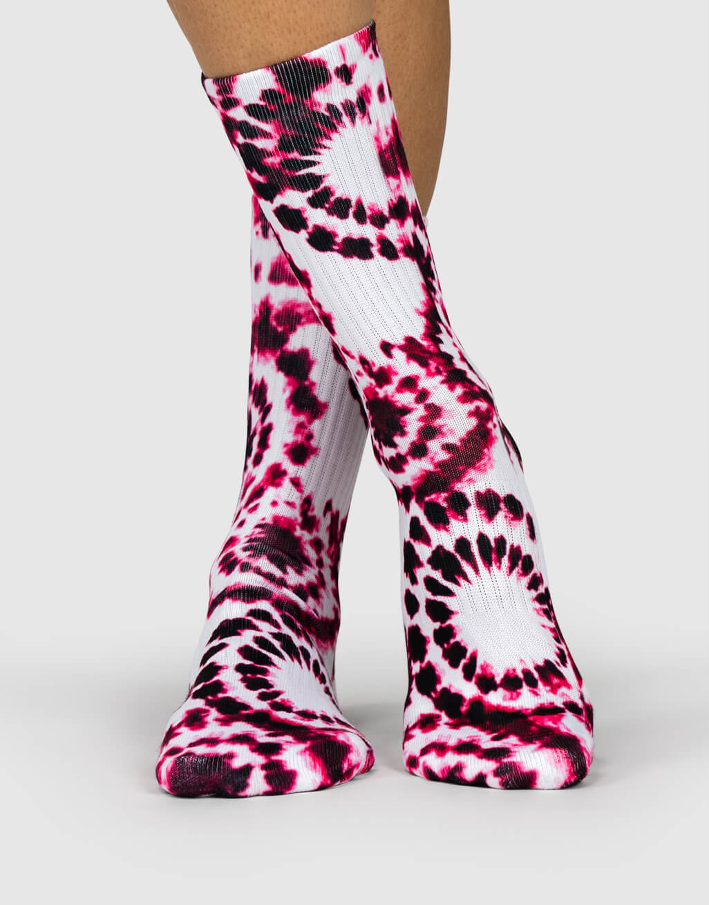 Pink Circle Tie Dye Socks