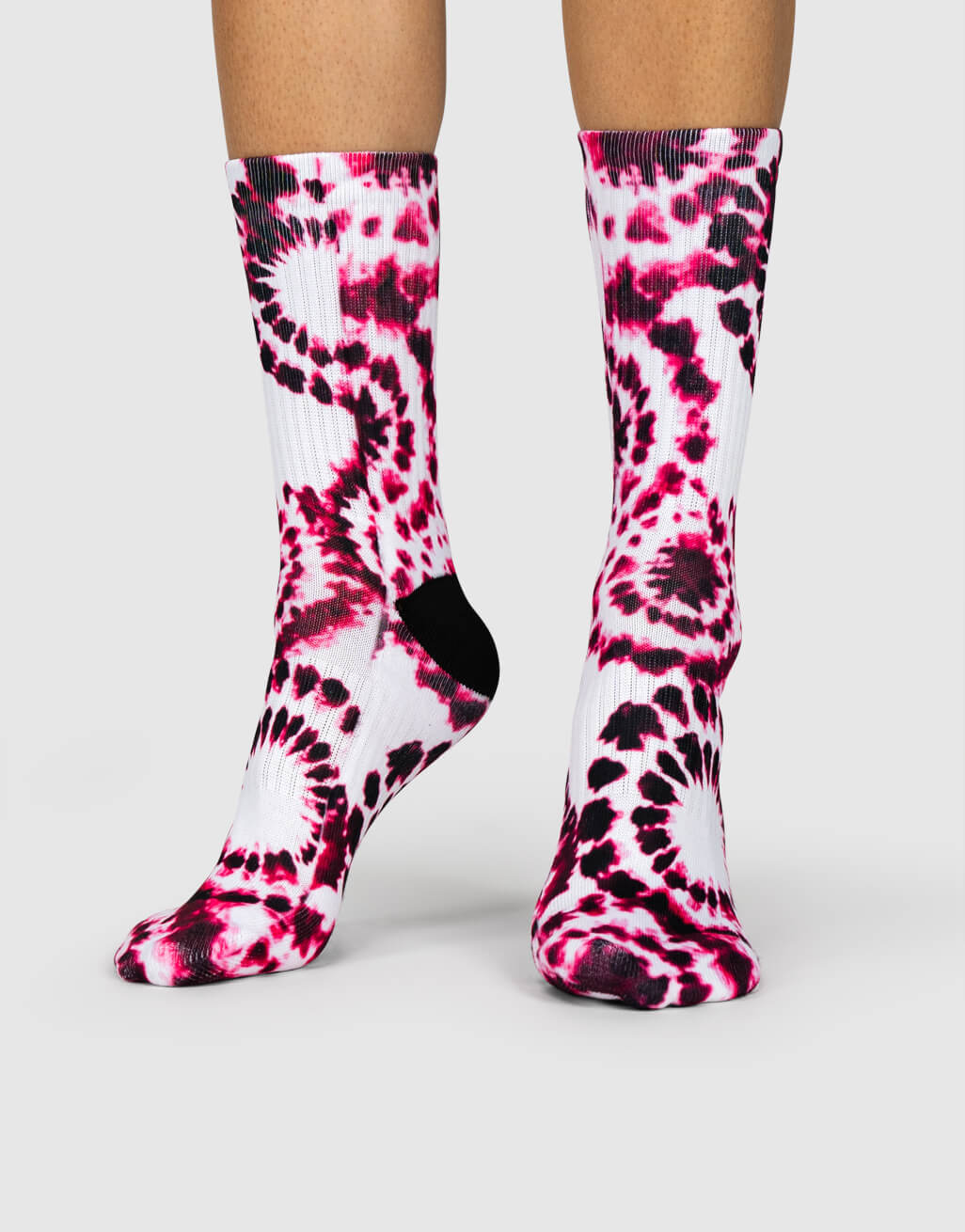 Pink Circle Tie Dye Socks