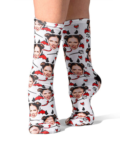 Devil Face Custom Socks
