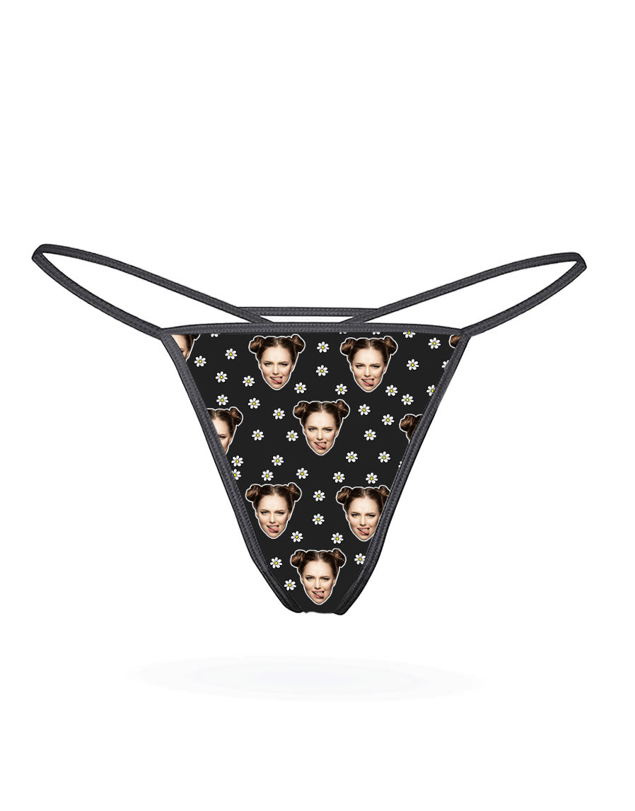 Face Daisies Custom Thong