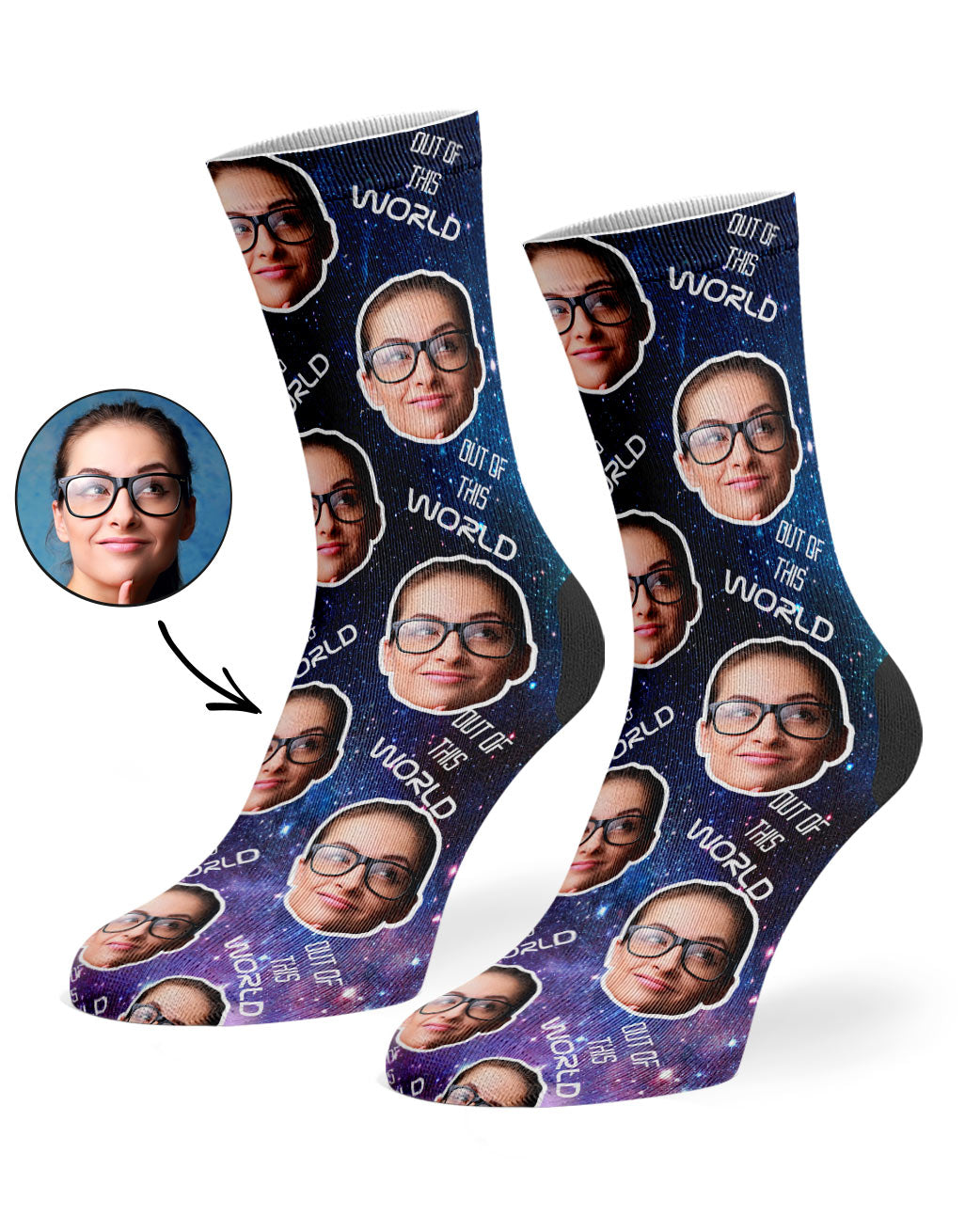 Face Galaxy Custom Socks