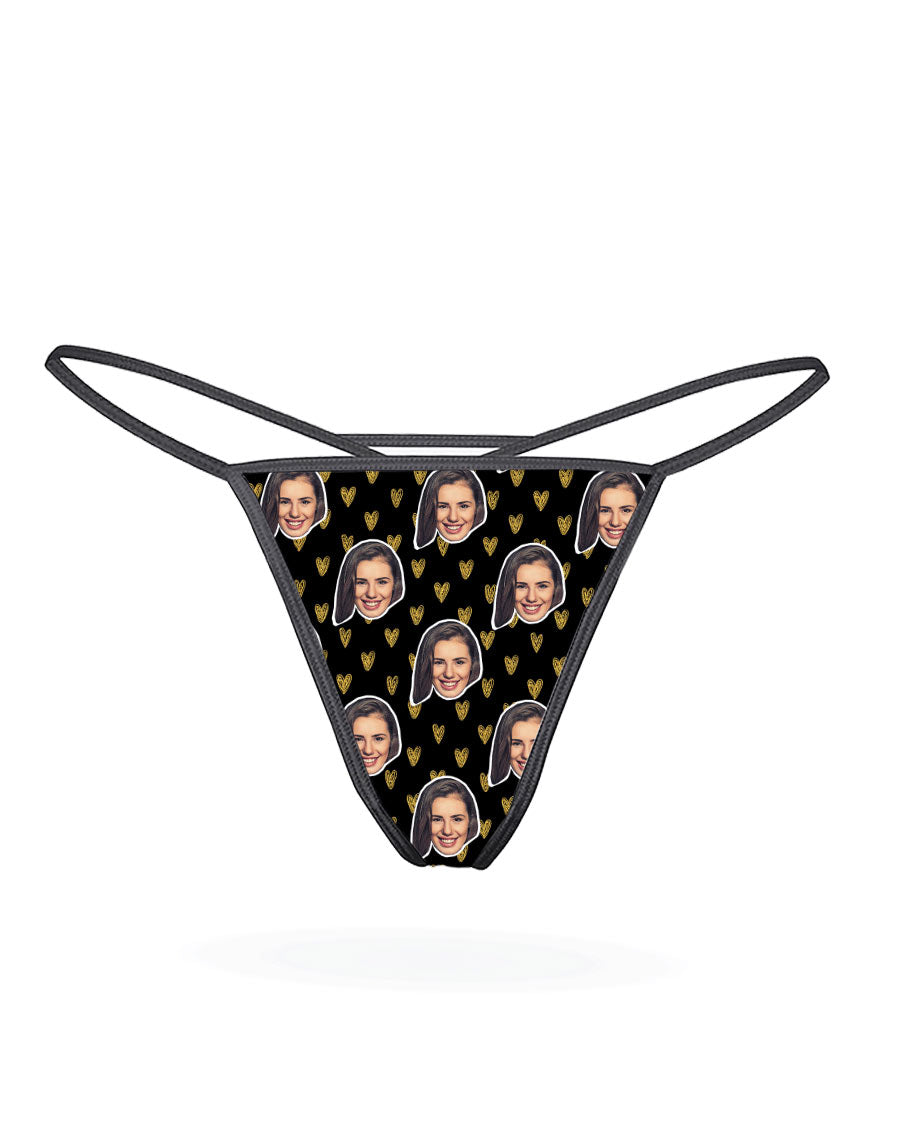 Face Hearts Custom Thong
