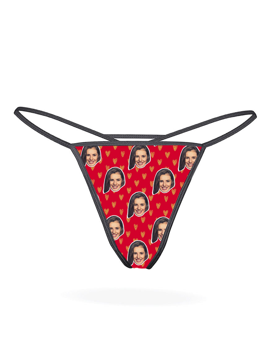 Face Hearts Custom Thong