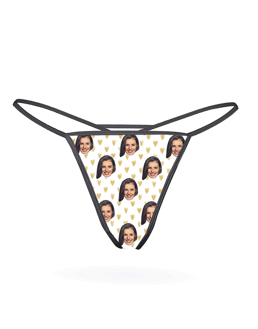 Face Hearts Custom Thong