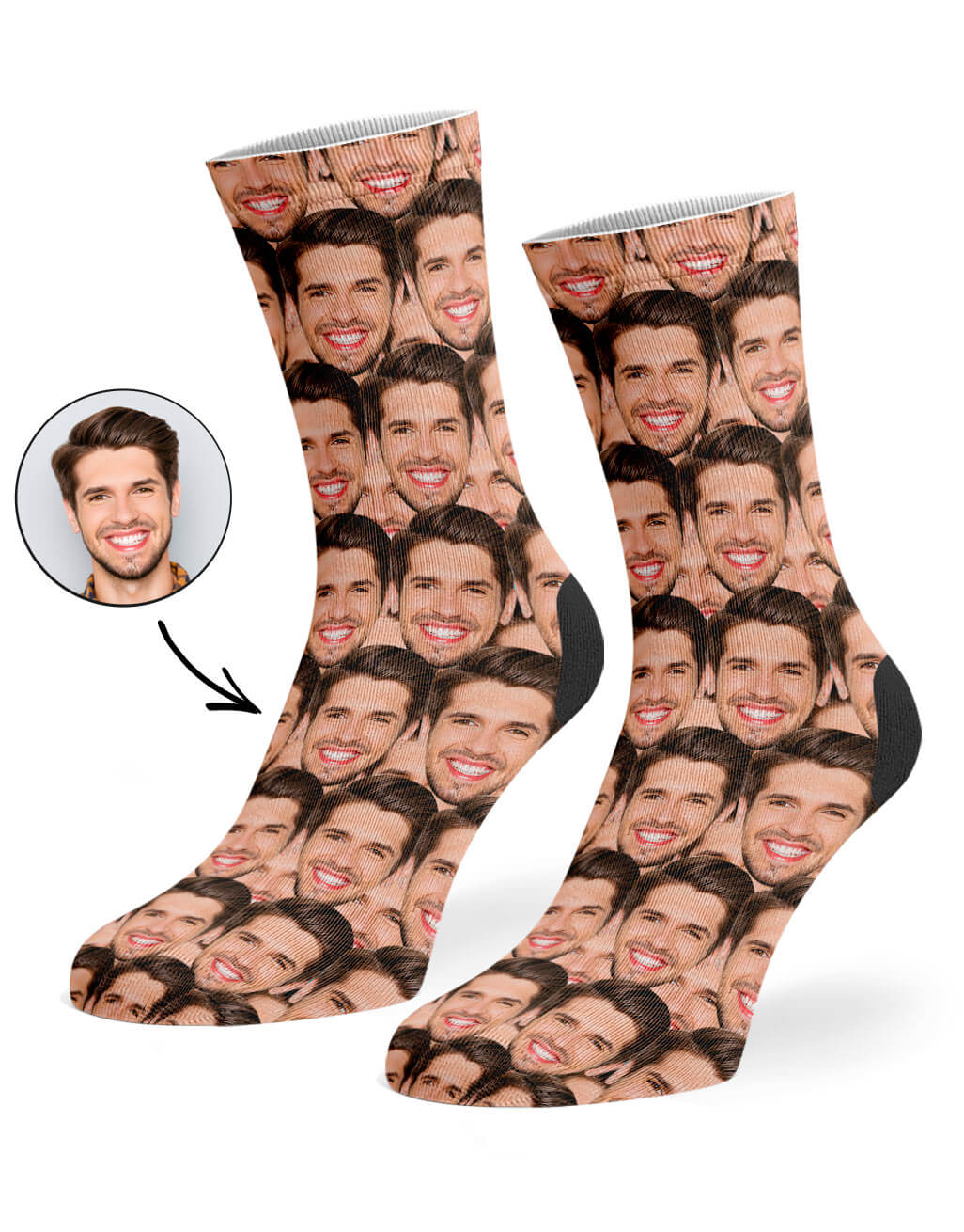 unique custom socks with faces on