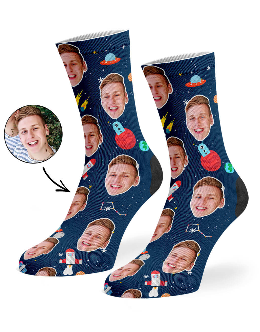 Face Space Custom Socks