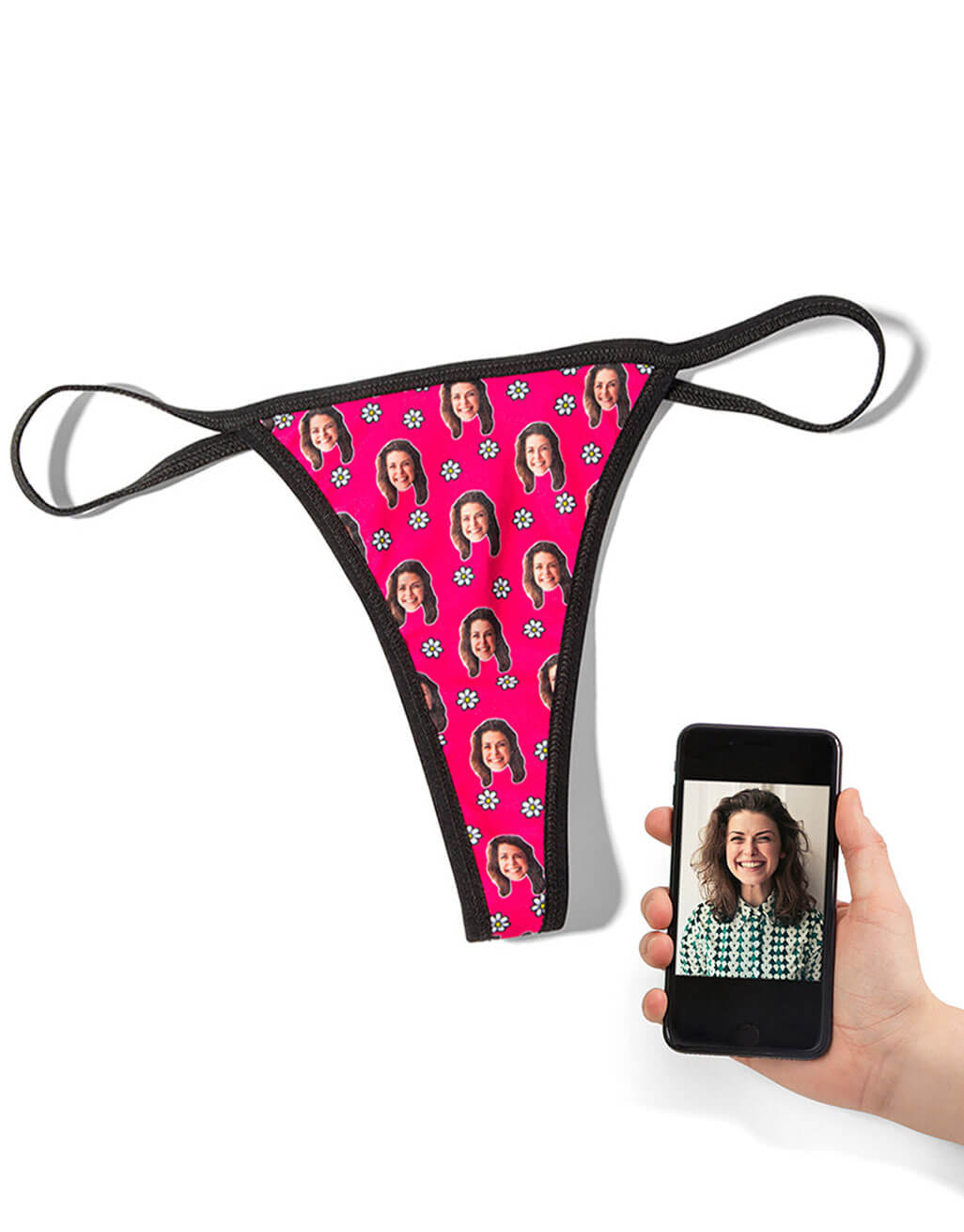 Face Daisies Custom Thong