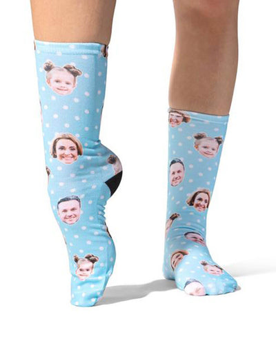Family Polka Face Custom Socks