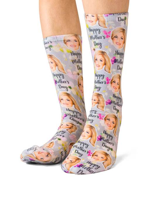 Mother's Day Floral Custom Socks