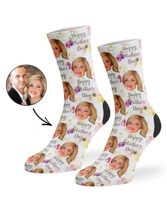 Mother's Day Floral Custom Socks