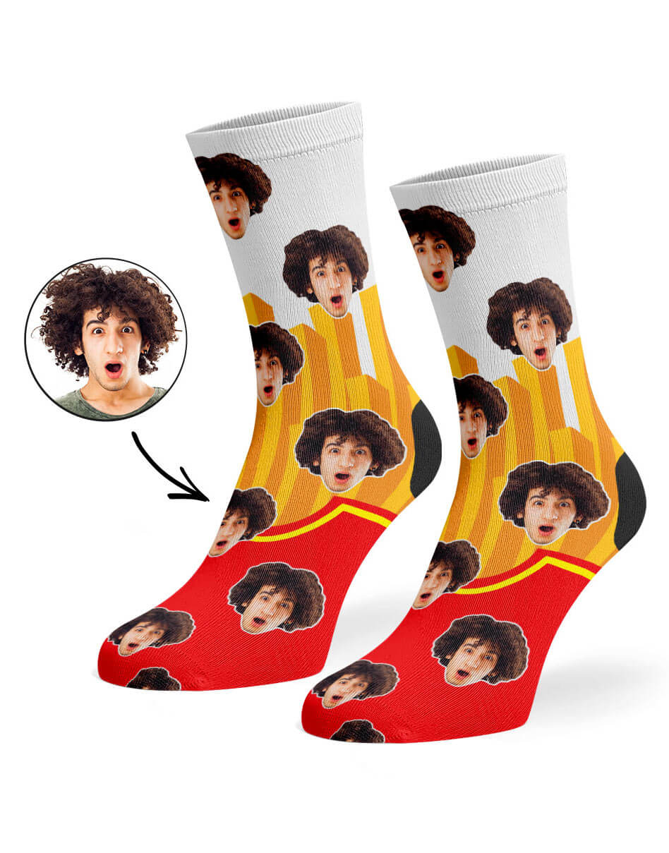 Fries Face Custom Socks