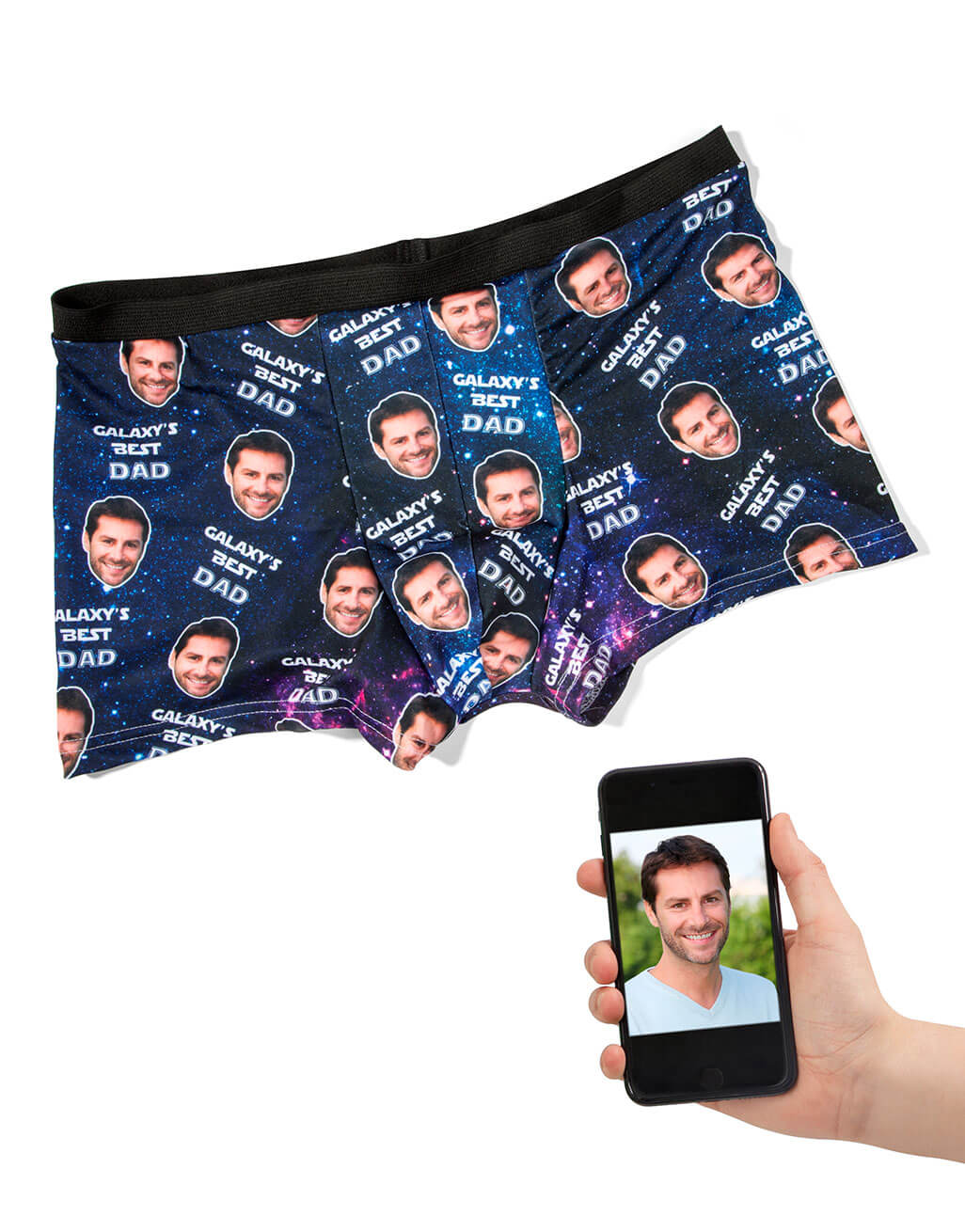 Galaxy's Best Dad Custom Boxers