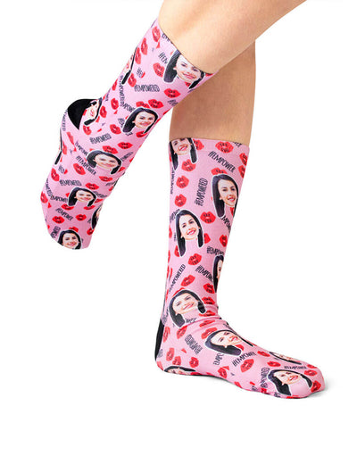 Girl Power Lips Custom Socks