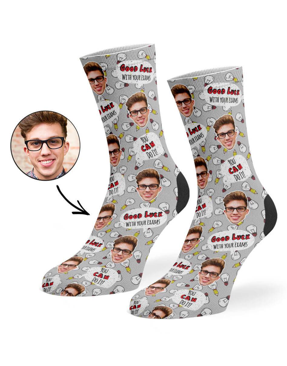 Good Luck With Your Exams Custom Socks