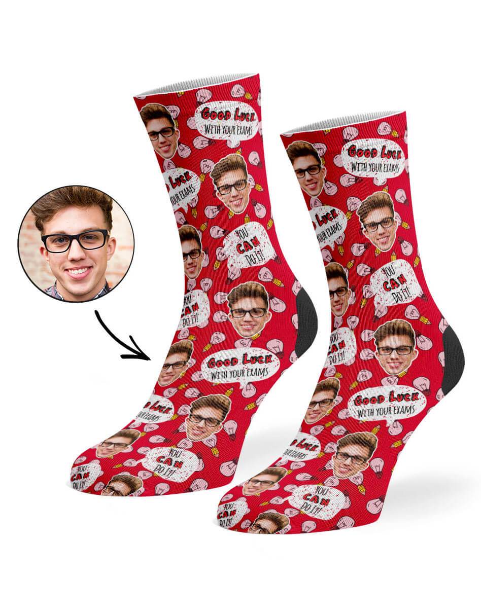 Good Luck With Your Exams Custom Socks