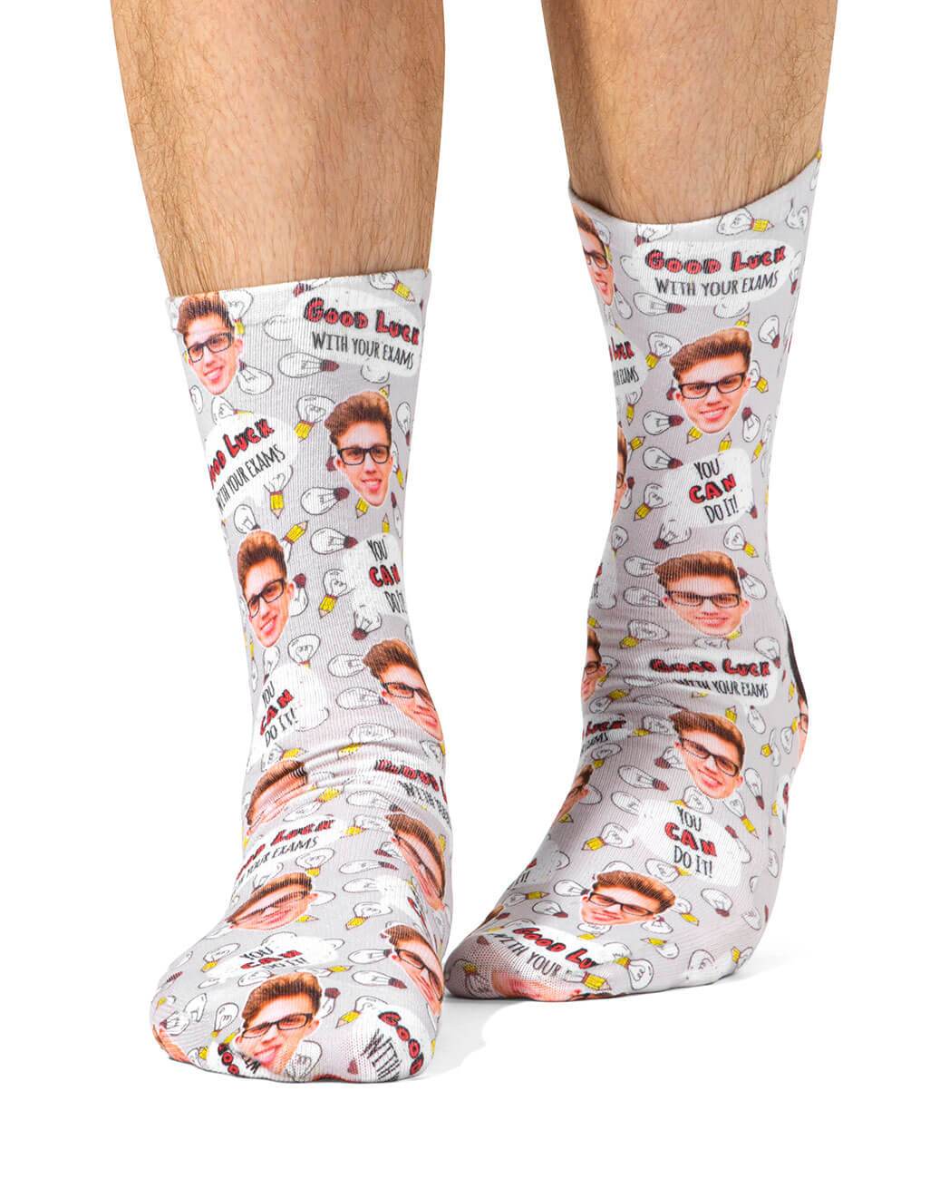 Good Luck With Your Exams Custom Socks