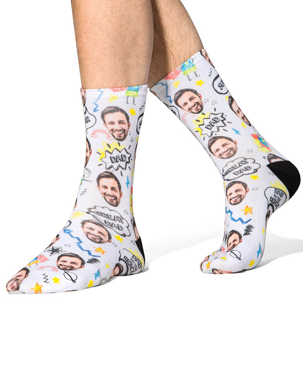 Great Dad Face Custom Socks
