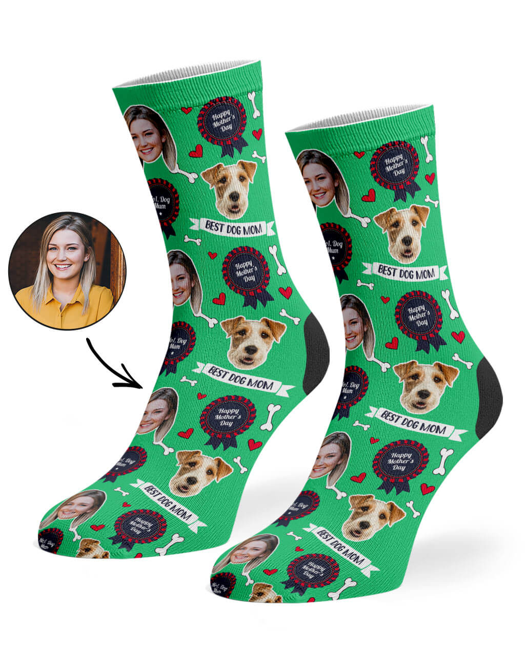 Best Dog Mom Custom Socks
