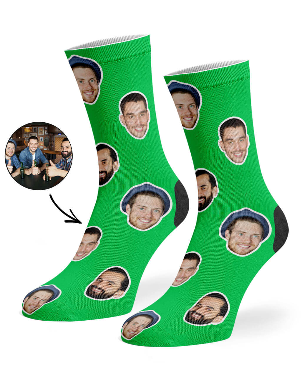 Best Friend Face Custom Socks