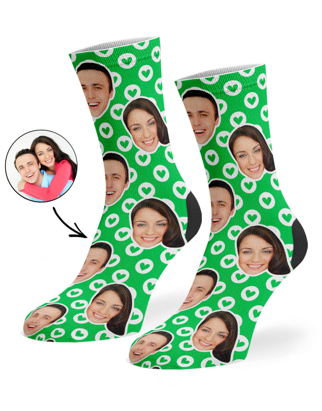 Circle Hearts Custom Socks