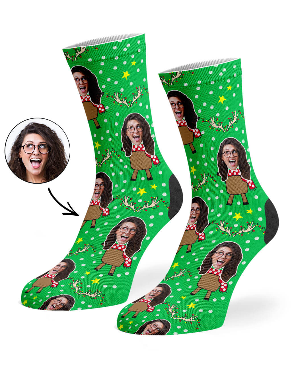 Reindeer Custom Socks
