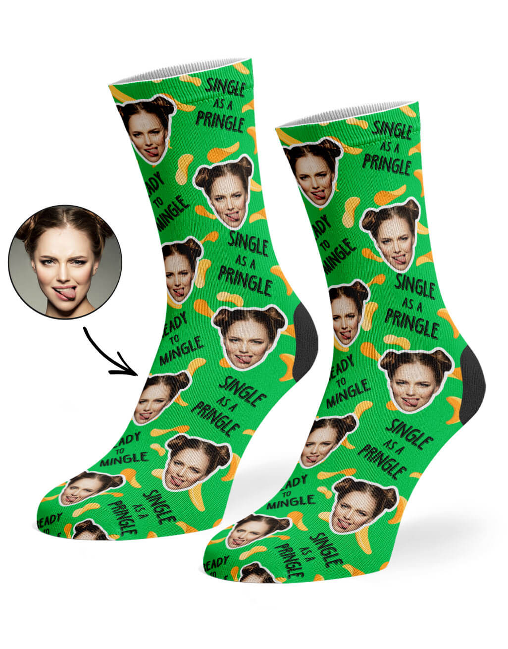 Single As A Pringle Custom Socks