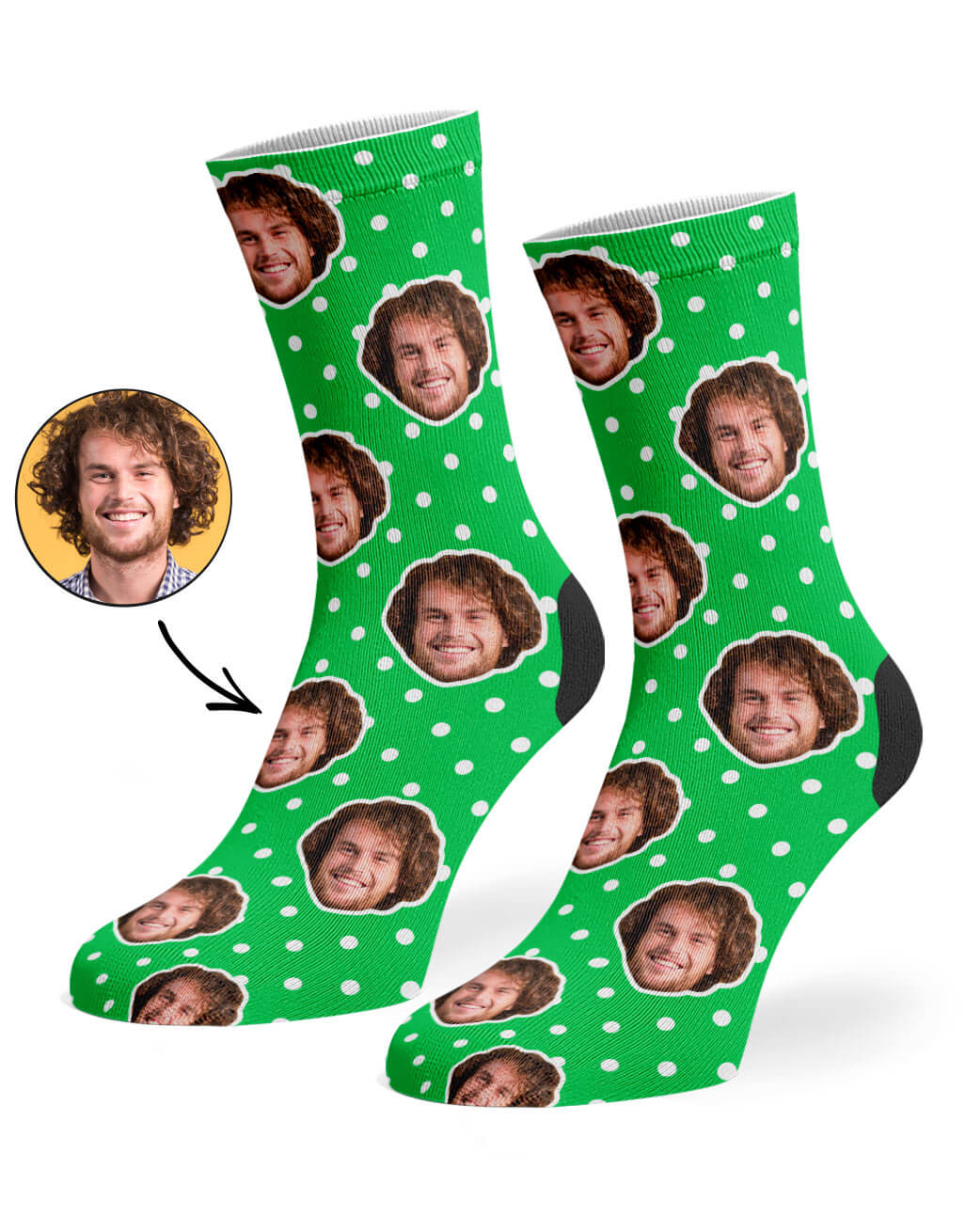 Spotty Face Custom Socks