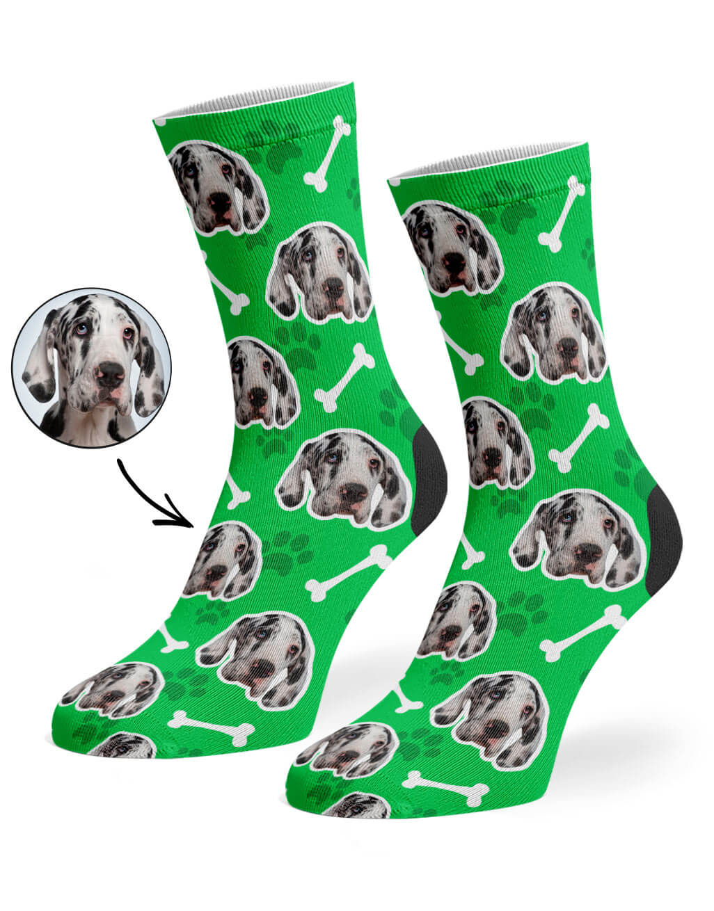 custom socks with pictures of your dog on