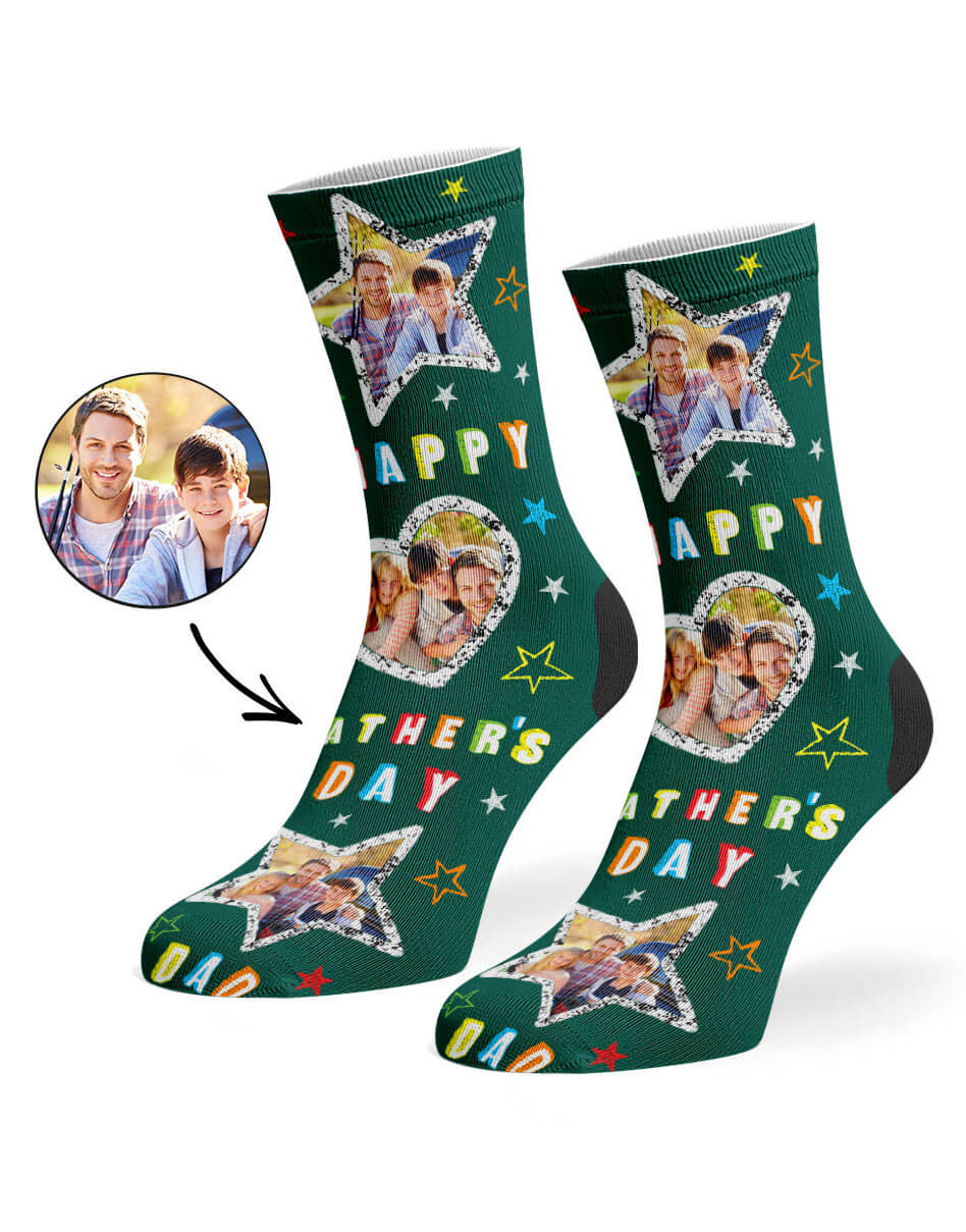 Happy Father's Day Face Custom Socks