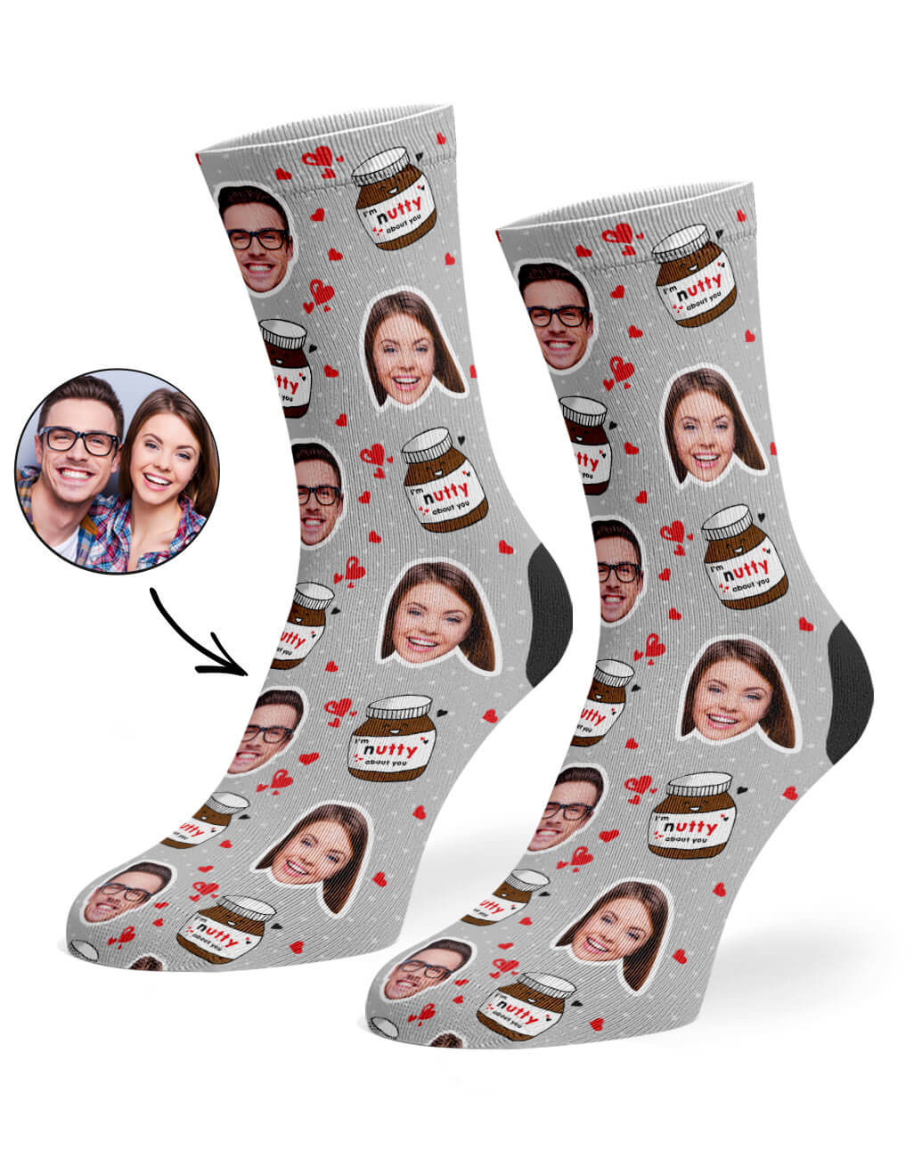 Nutty About You Custom Socks