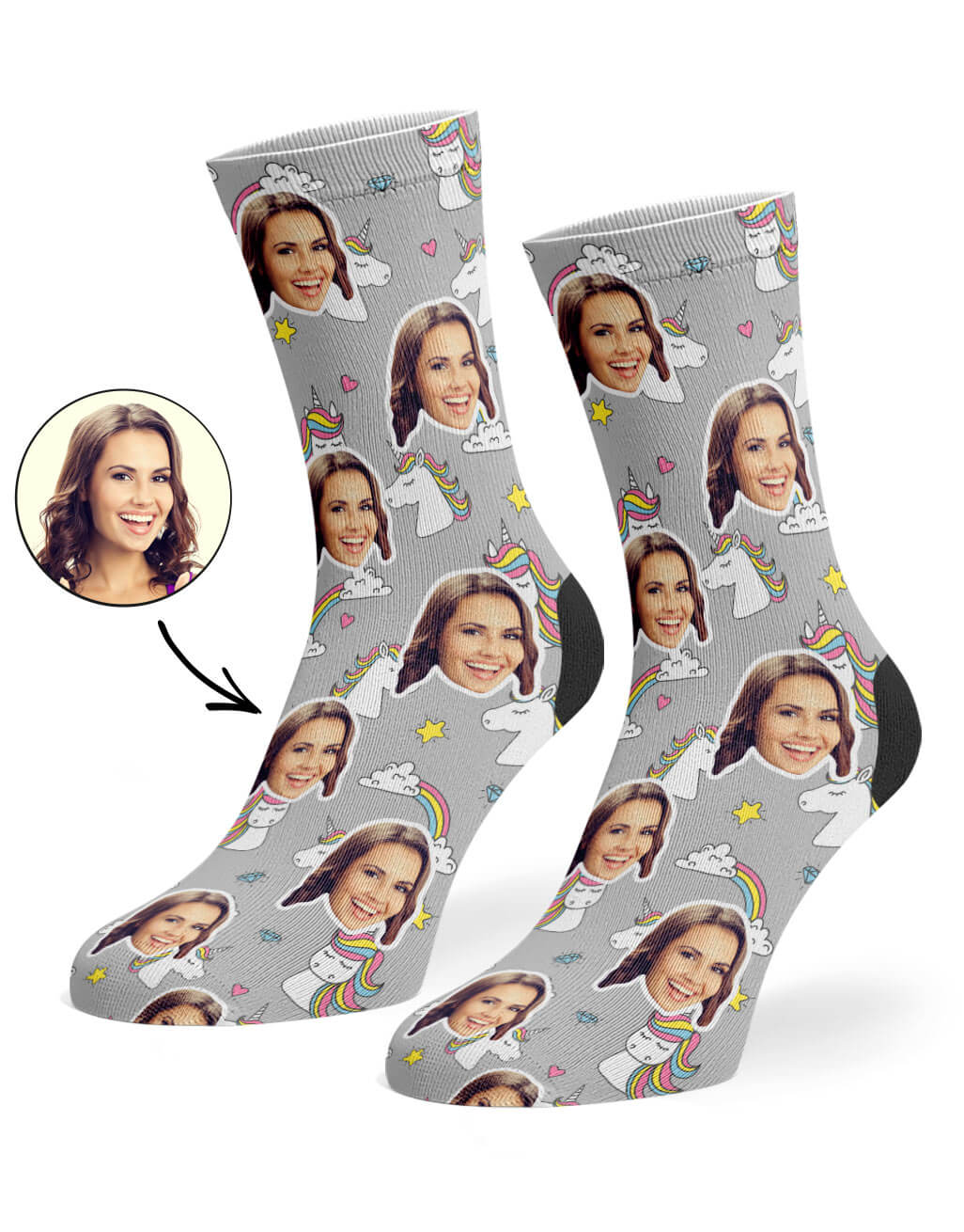Rainbow Unicorn Custom Socks