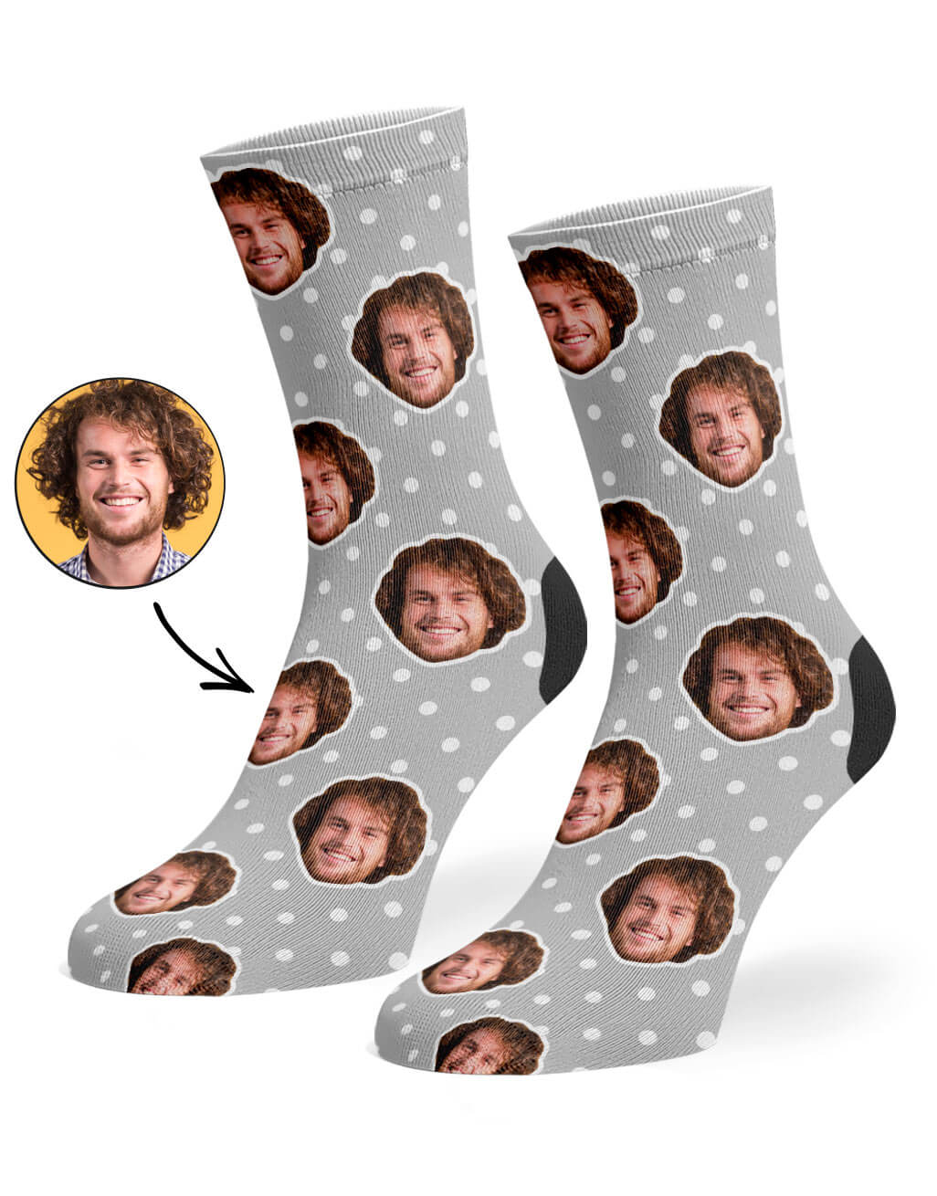 Spotty Face Custom Socks