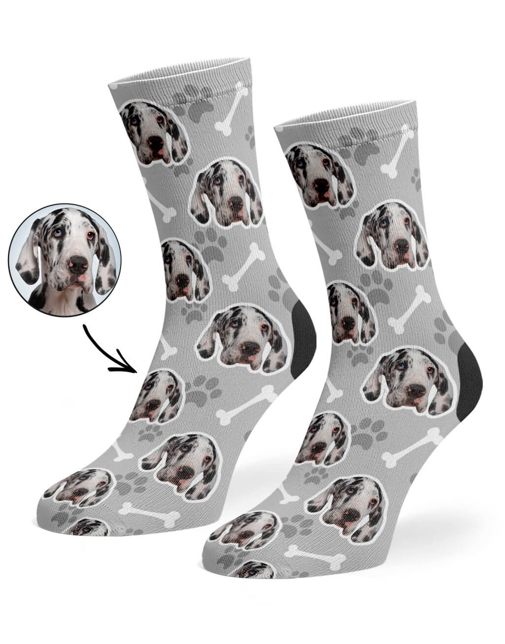 socks with dog face