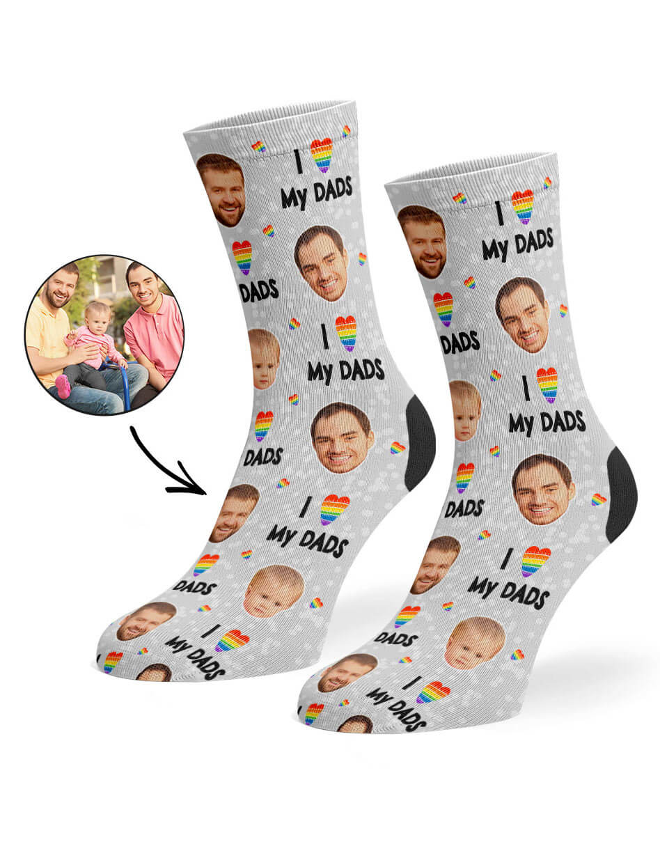 I Love My Dads Custom Socks