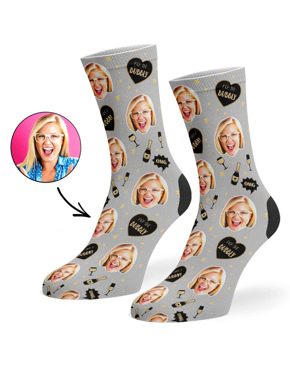 Pop The Bubbly Custom Socks
