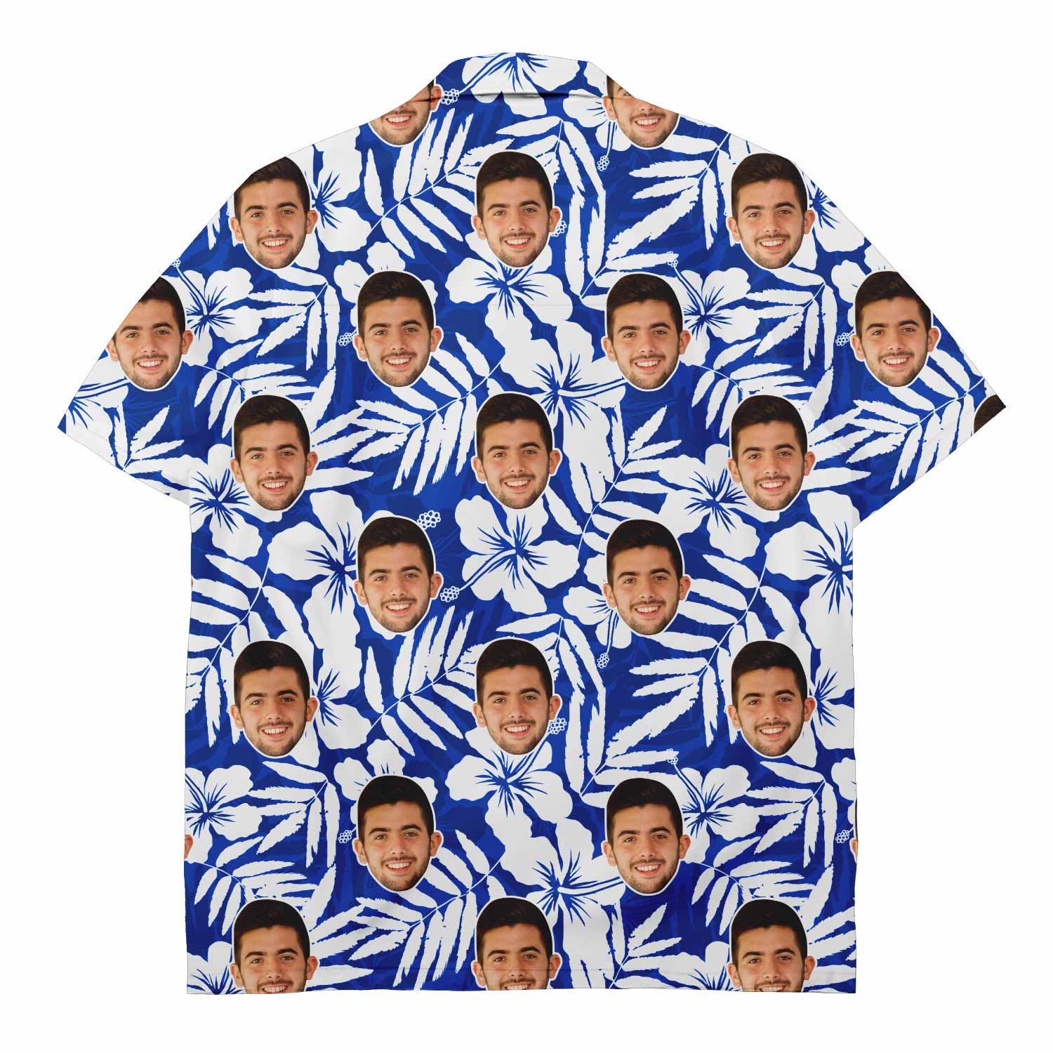 blue hawaiian face shirt