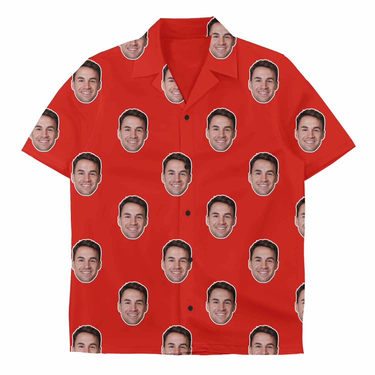 red custom face shirt