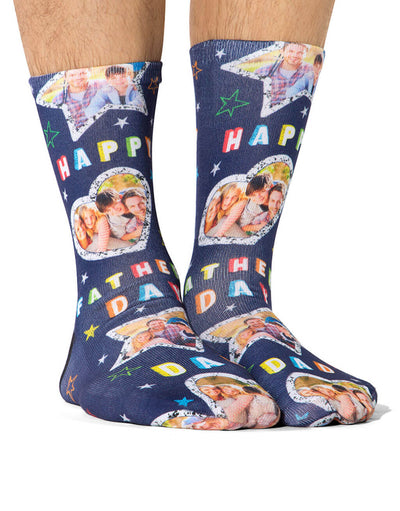 Happy Father's Day Face Custom Socks