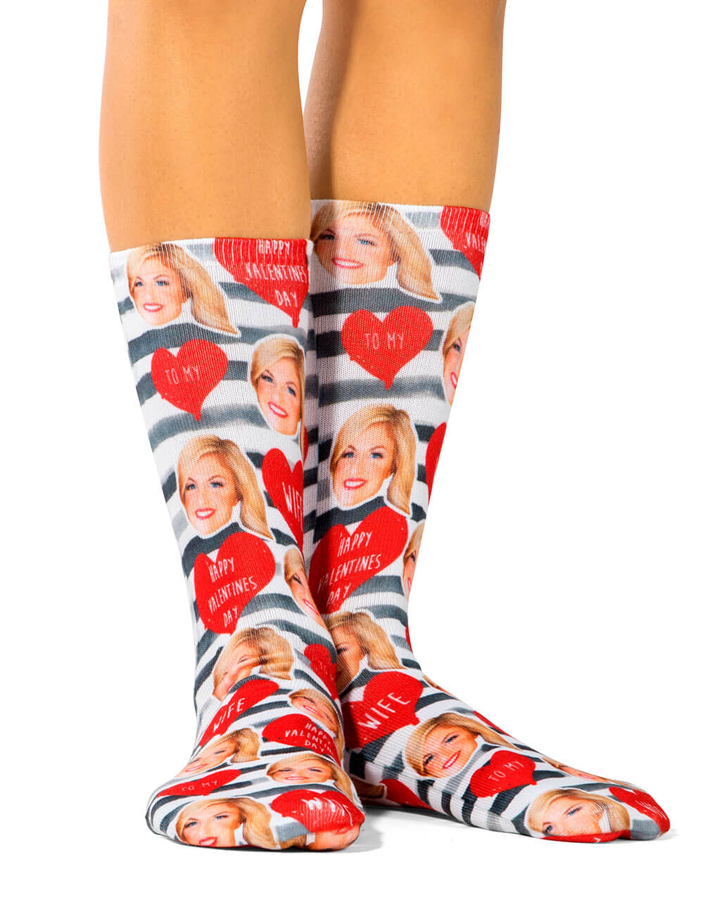 Happy Valentines Wife Custom Socks