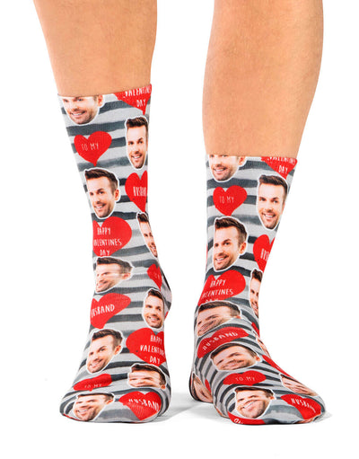 Happy Valentines Husband Custom Socks