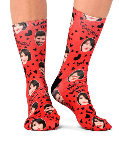Happy Valentines Custom Socks