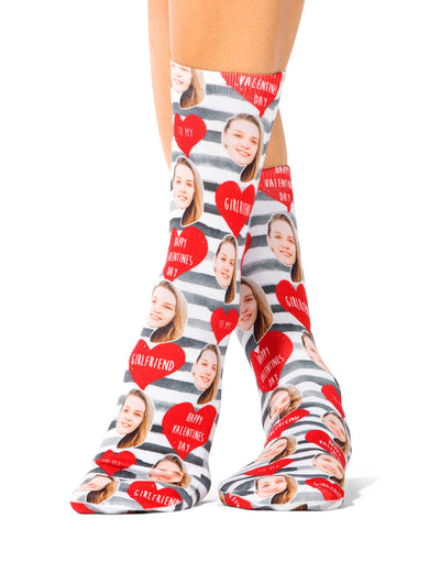 Happy Valentines Girlfriend Custom Socks