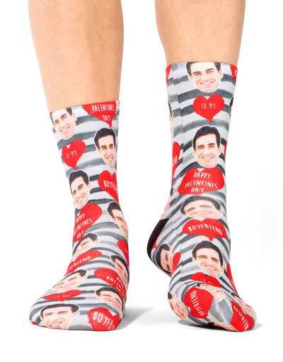 Happy Valentines Boyfriend Custom Socks