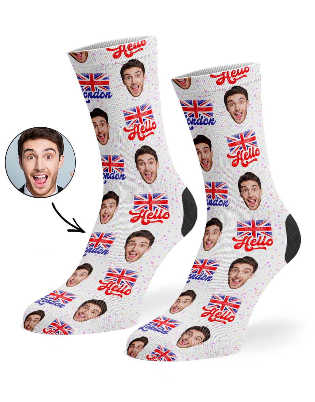 Hello London Custom Socks
