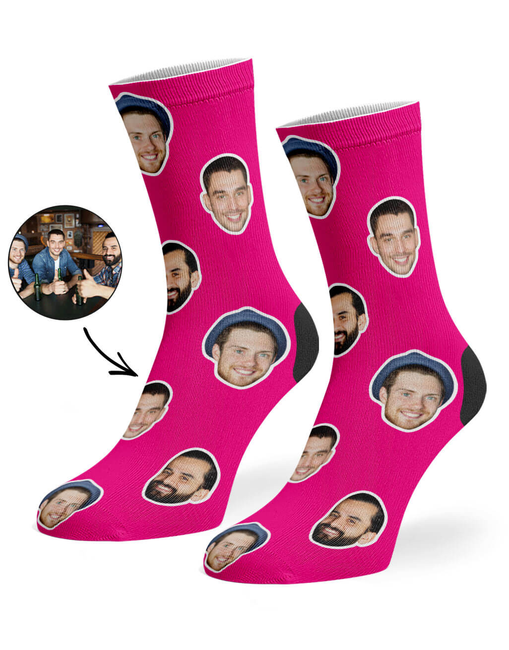 Best Friend Face Custom Socks