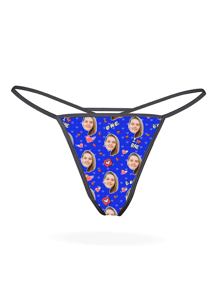 I Love Bae Custom Thong