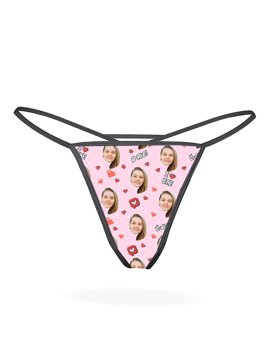 I Love Bae Custom Thong