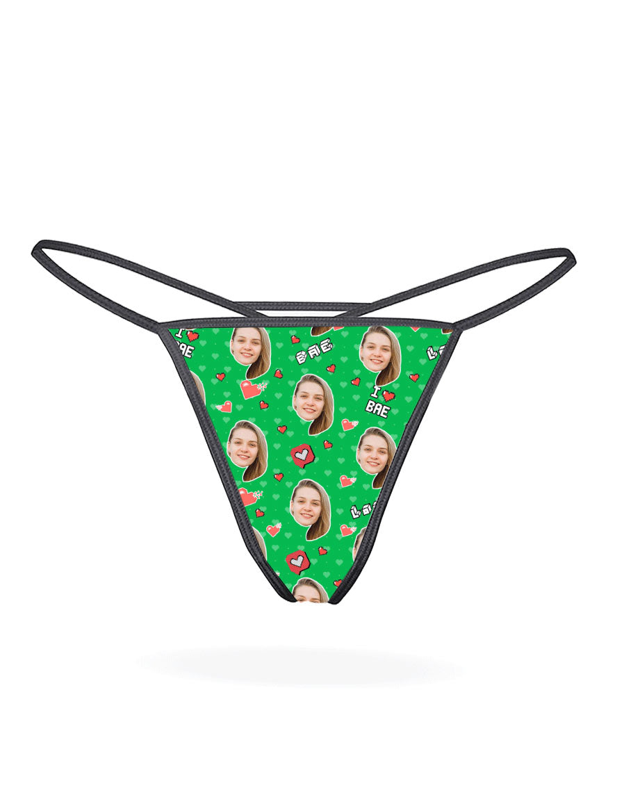 I Love Bae Custom Thong