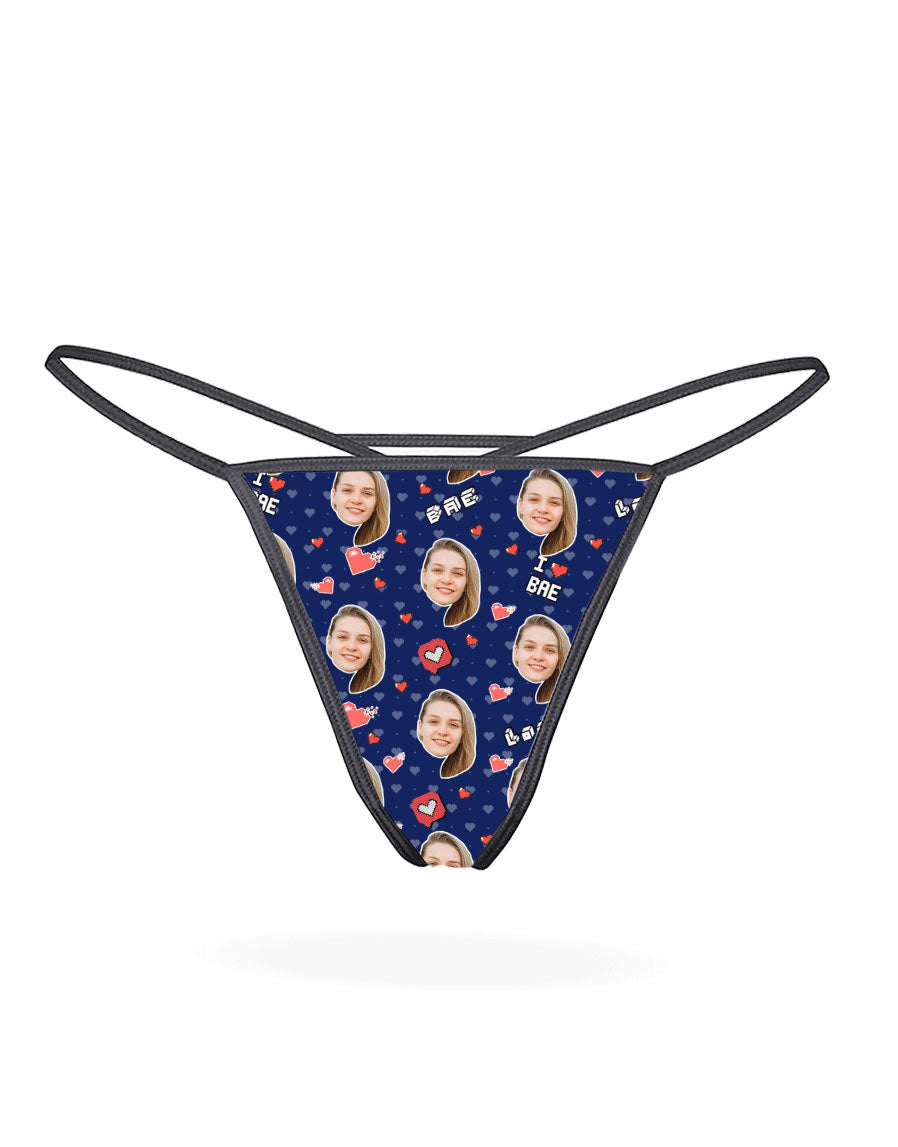 I Love Bae Custom Thong